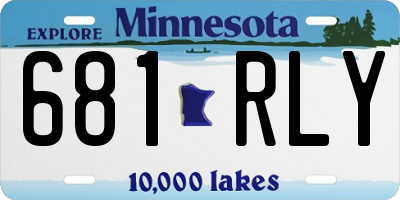 MN license plate 681RLY