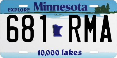 MN license plate 681RMA