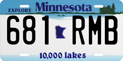 MN license plate 681RMB