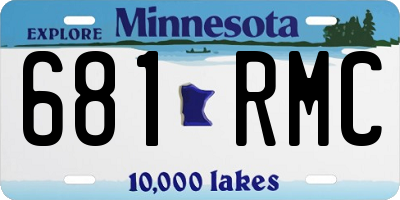 MN license plate 681RMC