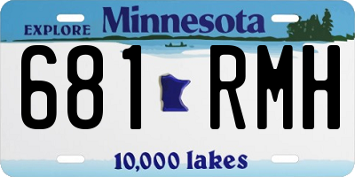 MN license plate 681RMH