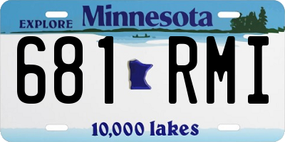 MN license plate 681RMI