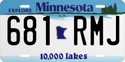 MN license plate 681RMJ