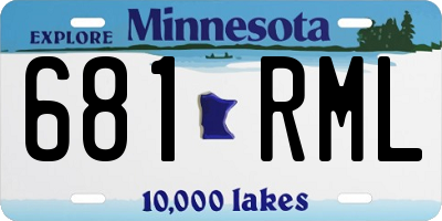 MN license plate 681RML