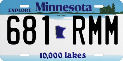 MN license plate 681RMM