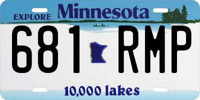 MN license plate 681RMP