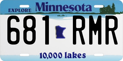 MN license plate 681RMR