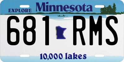 MN license plate 681RMS