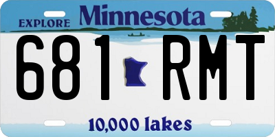 MN license plate 681RMT