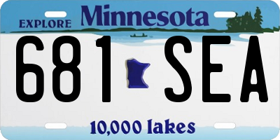 MN license plate 681SEA