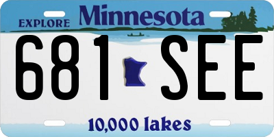 MN license plate 681SEE