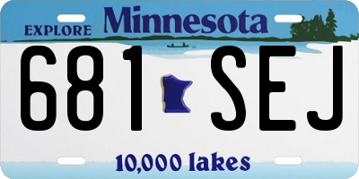 MN license plate 681SEJ
