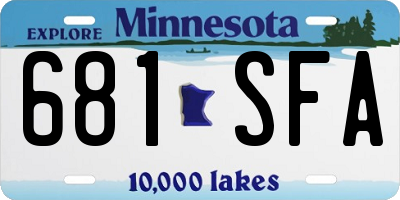 MN license plate 681SFA