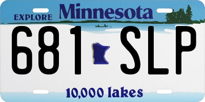 MN license plate 681SLP