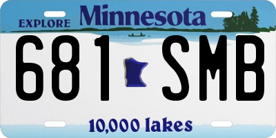 MN license plate 681SMB