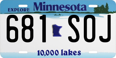 MN license plate 681SOJ