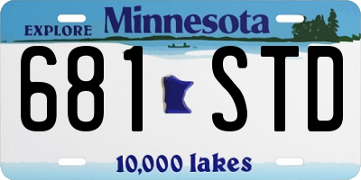 MN license plate 681STD