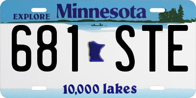 MN license plate 681STE