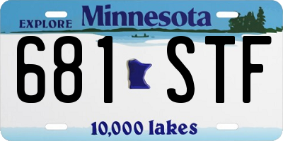 MN license plate 681STF