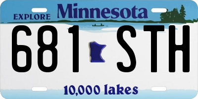 MN license plate 681STH