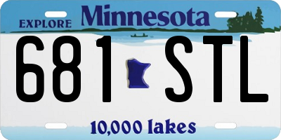 MN license plate 681STL