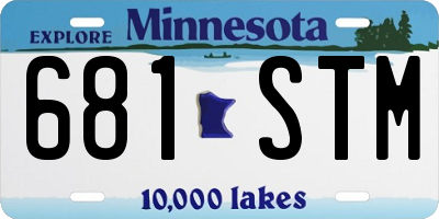 MN license plate 681STM