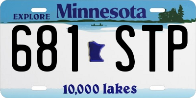MN license plate 681STP