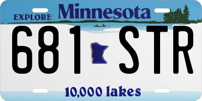 MN license plate 681STR