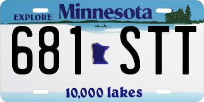 MN license plate 681STT