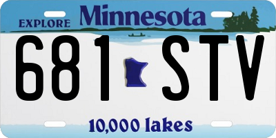 MN license plate 681STV