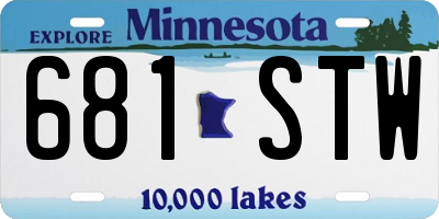 MN license plate 681STW