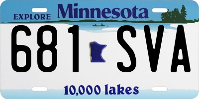 MN license plate 681SVA