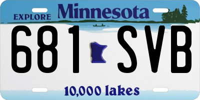 MN license plate 681SVB