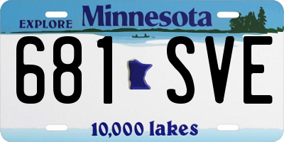 MN license plate 681SVE