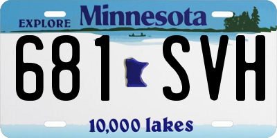 MN license plate 681SVH
