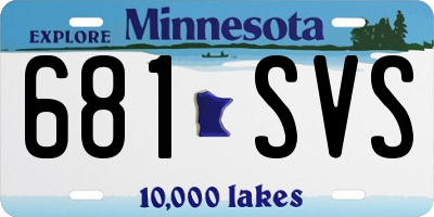 MN license plate 681SVS