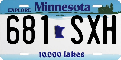 MN license plate 681SXH