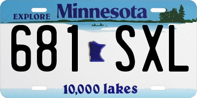 MN license plate 681SXL