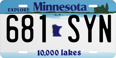 MN license plate 681SYN