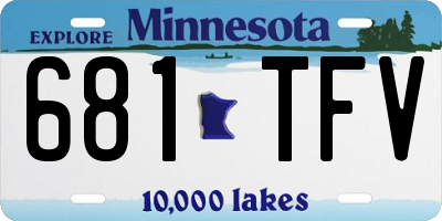 MN license plate 681TFV