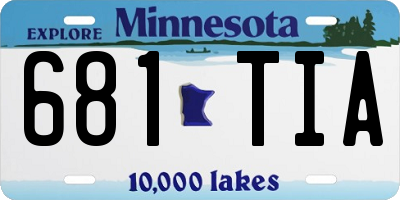 MN license plate 681TIA