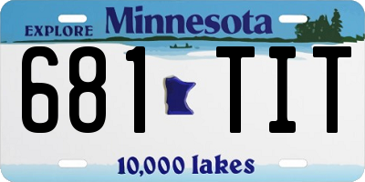 MN license plate 681TIT