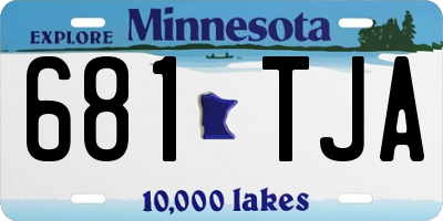 MN license plate 681TJA