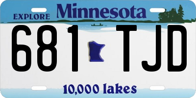 MN license plate 681TJD