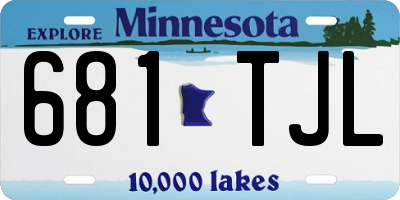 MN license plate 681TJL