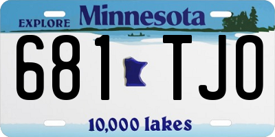 MN license plate 681TJO
