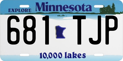 MN license plate 681TJP