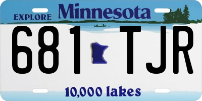 MN license plate 681TJR
