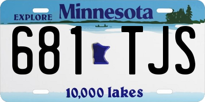 MN license plate 681TJS