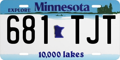 MN license plate 681TJT